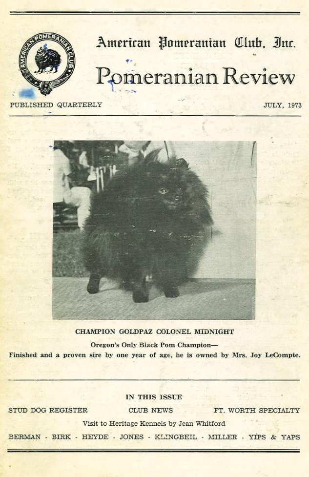 The Pomeranian Review July 1973 